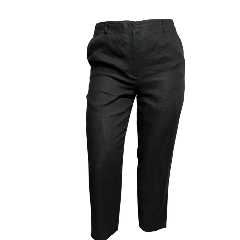 Talbots Black 100% Linen Pants